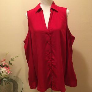 Cold Shoulder Long Sleeve Blouse NWOT SOHO NY&CO